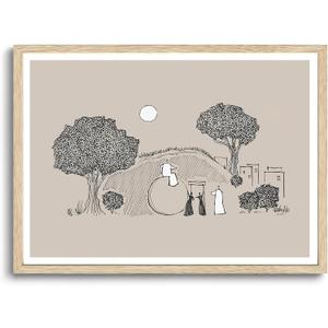 KISSFOX Jesus Christian OAK Wood Framed Wall Art He Is Risen Gospel Canvas Art Prints Easter Inspirational Empty Tomb Pictures Wall Decor Bible Art Paintings Poster For Bedroom Living Room, 16"x20" Wood