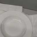Y YHY Soup Bowls, Pasta Bowl Set of 4, White Shallow Bowl Plates, Porcelain Rimmed Bowls, 8 Inches Diameter with Rim, Mather's Day Gift, 8.25 Inch-8 Oz