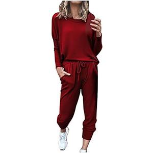 GOHRSHA Lounge Sets for Women 2 Piece Fall Casual Travel Sweatsuits Comfy Matching Sets Loungewear Long Sleeve Tunic Tops, Small