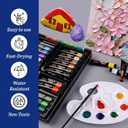 Acrylic Paint Set  24 Bold Colors Acrylic Paint Tubes for Adults - Non-Toxic Paint Sets for Canvas, Wood, Fabric & More  Smooth, Fast-Drying, High-Pigment Formula, 0.4 oz Each