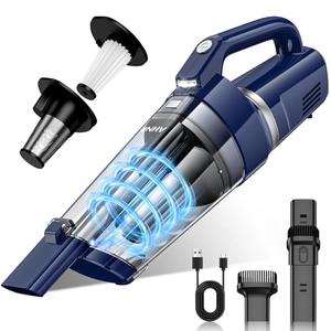 AHNR Handheld Vacuum Cordless, 16000PA Powerful Suction Hand Held Vacuum Dust Busters Cordless Rechargeable with LED Light & 2 HEPA Filters, Portable Car Vacuum Cleaner High Power for Car Home Office