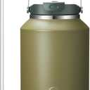 Gpeng 40 oz Tumbler with Handle, Water Bottles with Straw Lid, Insulated Stainless Steel Travel Mug Cup Holder Friendly, Keep Drinks Cold or Hot for 48+ Hours (50 Ounces)