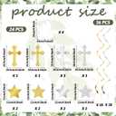60 Pcs First Communion Hanging Swirls God Bless Baptism Decorations Gold and White Peace Pigeon Cross Swirls for Spring Wedding Bridal Baby Shower Birthday Religious Christian Tea Party Decorations