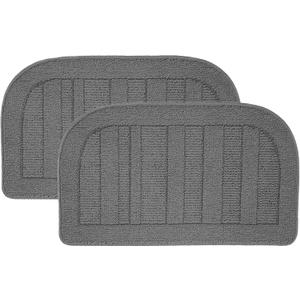BEQHAUSE 30x18 Inch Kitchen Rug Mats 2pcs, Durable Anti-Slip Absorbent Dirt-Resistant Kitchen Rug Set Pet Mat Machine Washable (Grey) 