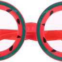 jojofuny 6 Pack Fruit Style Glasses, Round Watermelon Glasses, Hawaiian Fruit Funny Shape Eyeglasses, Party Eyeglasses Prop for Kids Adults