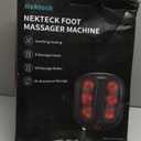 Nekteck Foot Massager with Heat, Shiatsu Heated Electric Kneading Foot Massager Machine for Neuropathy, Plantar Fasciitis, Feet Massage for Pain Relief, Circulation, Valentines Gifts for Man Woman Her (Black)