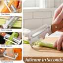 Multifunctional Vegetable Peeler with Wooden Handle, Stainless Steel Julienne Peeler and Potato Peeler, Durable Peelers for Kitchen, Fruit Carrot Skin Stripper, Bottle Opener, Trendy Kitchen Gadgets