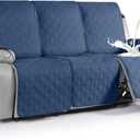 VANSOFY Waterproof Recliner Couch Covers, Sofa Covers 1-Piece Washable Reclining Sofa Cover Non-Slip Furniture Protector with Elastic Straps Pocket for Dogs, Pets(Ocean Blue,3 Seater)