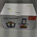 KOIOS Food Processor, 500W Electric Food Chopper with 2 Bowls (8 Cup+8 Cup) & 2 Bi-Level Blades&, Small Electric Grinder Meat Processor for Nuts, Meat, Onion, Garlic, Baby Food, Blue