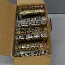 N9R 160pcs Gold Plastic Silverware - Gold Plastic Utensils Set - Tableware Flatware Kit 80 Forks, 40 Spoons, 40 Knives Disposable Cutlery Set for Party, Wedding, Birthday