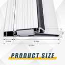 Blulu 36" Aluminum Exterior Door Threshold 5 5/8" Outdoor Swing Threshold Heavy Duty Adjustable Aluminum Door Sill Pan for Weatherproof & Easy Install for Residential/Commercial Use, Silver (1 Pcs)