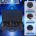 DJ Controller Case Compatible with XDJ-AZ, DJ Travel Gig Bag with 10MM Soft Padded & Multi-pocket for DJ Controller & Accessories (without Wheels)