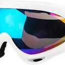 Ski Goggles for Men Women Kids Cycling Motorcycle UV Protection Goggles Snowboard Glasses for Youth Adult Teens Boys & Girls (White)