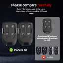 For Chevy GMC Key Fob Cover with Keychain.Compatible with 2023 2022 2021 2020 2019 GMC Sierra, Chevy Silverado 1500 2500HD 3500HD,No Screws Required for Installation. (Frosted Matte Gray-5 Buttons)