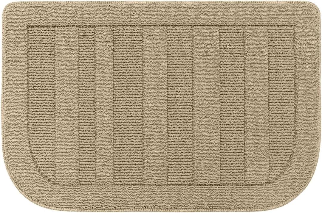 BEQHAUSE 24x36 Inch Kitchen Rug Mats, Durable Anti-Slip Absorbent Dirt-Resistant Kitchen Rug Pet Mat Machine Washable (Beige)
