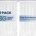 Liba Extra Heavy Weight 8G PEVA Shower Liner, Frosted 72" x 72"