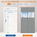 MAGZO Magnetic Thermal Insulated Door Curtain with Perspective Window, 48" x 80", Made of Oxford&Cotton, Weatherproofing Insulation Cover Blanket for Winter/Standard Entry Doors, Keep Cold Out, Grey (Gray)