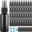 60 Pcs Small Spray Bottle Bulk, 30ML 1Oz Black Empty Spray Bottles Plastic Fine Mist Spray Bottles with Cap & Funnel, Small Refillable Sprayer Liquid Containers for Perfume, Cleaning, Essential Oil