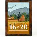 16x20 Picture Frame for Wall Display, 16x20 Brown Picture Frame with Shatter Resistant Plexiglass, Stable and Sturdy 16 x 20 Poster Frame for Wall Display, Handpicked Gift Collection, 1 Pack