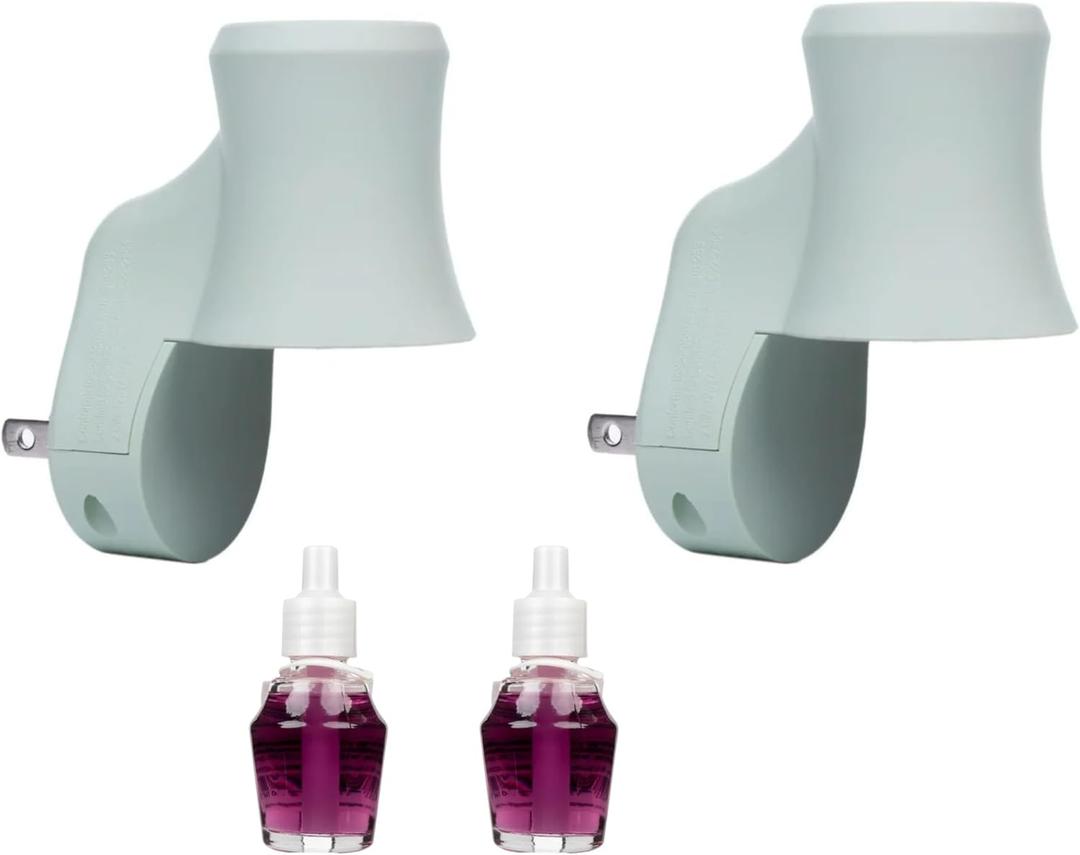 Mainstays Aroma Accents Fragrance Plug Set, Soft Sea Glass with Aroma Accent Fragrance Oil, Ocean Peony (Bundle)