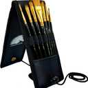 MyArtscape Pocket Paint Brush Set - 7 Artists' Paintbrushes for Watercolor, Acrylic and Oil Painting - Set 1 - Quality Art Supplies