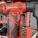 Tool Set - Tool Kit with 8V Cordless Drill, 132 Piece Tool Box with Drill, Home Tool Kits for Men & Women, Hand Drill Set Perfect for Homeowner, Diyer, Handyman - Red