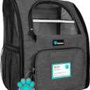 PetAmi Dog Backpack Carrier for Small Large Cat, Pet, Puppy, Ventilated Pet Hiking Backpack Travel Bag, Airline Approved Cat Backpack Carrier, Camping Biking Dog Bag Up to 18lbs Pet, Charcoal