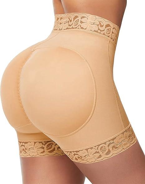 Lover-Beauty Butt Lifter Panties Faja Shorts Hip Enhancer Tummy Control Butt Lifting Shapewear, Small, A- Nude