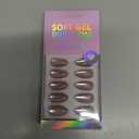 BTArtbox Press On Nails Almond - Short Soft Gel Fake Nails with Nail Glue, Opaque Reusable Stick On Nails in 16 Sizes - 32 Nail Kit, Falling Star Cat Eye