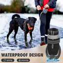 Dog Shoes for Large Small Medium Dogs - Breathable Dog Boots for Summer Hot Pavement Waterproof Paw Protector for Outdoor Walking (Black-B, #7 (3.34"*2.75")(L*W) for 40-58 lbs)