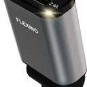 Flexino Ultra-Slim Retractable Car Charger for iPhone 17, Fast Charging Car Chargers, USB C Car Charger, Cigarette Lighter Adapter for iPhone 17/16/15/14/13/12 Series, Galaxy, Dark Gray, 1 Pack