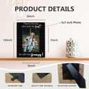 2 x Beliran Grampy Gifts Picture Frame 5x7, Grampys Photo Frame, Christmas Birthday Gifts for Grampys Grandpa from Grandson, He Calls Me Grampy Black Wooden Picture Photo Frames for Desk Home Room Decor