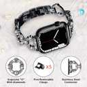 OULUCCI Bling Bands Compatible With Apple Watch Band Series 11 10 9 8 7 6 5 4 3 2 1 38mm 40mm 42mm 44mm 45mm 46mm Diamond Jewelry Metal O-Shape Elegant iwatch Bands For Women