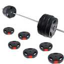 Signature Fitness Vinyl Standard 1-Inch Plate Weight Plate for Strength Training and Weightlifting 15 LBS 2 Pack