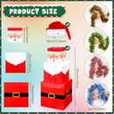 Gersoniel 12 Set Christmas Stacking Boxes Christmas Nesting Gift Box with Hats Santa Claus Snowman Stackable Boxes with Lids Xmas Decorative Present Box for Party Supplies Decor