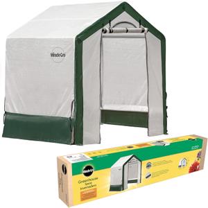 Miracle-GRO 6' x 4' x 6' Outdoor Mini Walk-in Greenhouse Plant Tent, All-Season Small Walk-in Plant Growth Accelerator with UV-Treated Fabric Cover and Zippered Panels, Clear