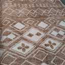 Tortania Area Rug Living Room Rugs - 8x10 Washable Large Soft Neutral Boho Moroccan Bohemian Farmhouse Rug Indoor Floor Carpet for Bedroom Under Dining Table Home Office Decor - Red Brown