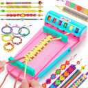 Flooyes Friendship Bracelet Making Kit for Girls, 7 8 9 10 11 12 Years Old Girl Birthday Gifts, Jewelry DIY Crafts for Girls 8-12, Popular Style Crafts String Maker Tool Handmade Kids Toys