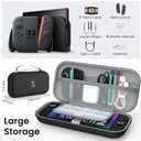 DIGIROOT Switch Case for Nintendo Switch 2 (2025) and Switch / OLED, Portable Travel Carrying Case, Slim Hard Shell Protective for Switch 2 Accessories with 10 Game Card Slots (Black)