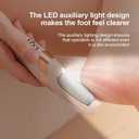 LQT Electric Foot File Rechargeable Callus Remover for Hard, Cracked Skin At-Home Pedicure Kit for Smooth Feet (Men & Women) (Pink)