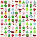 Anditoy 100 PCS Christmas Mochi Squishy Toys Squishies Christmas Toys for Kids Girls Boys Toddlers Christmas Party Favors Stocking Stuffers Gifts