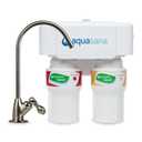 Aquasana Under Sink Water Filter System - Reduces PFAS, Lead, & Chlorine in Drinking Water - Under Counter Claryum Filtration for Kitchen - 2-Stage - Brushed Nickel Faucet - AQ-5200.55