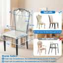 Dining Chair Covers, Waterproof Kitchen Chair Protectors,Clear Plastic Seat Chair Protector,Keep Your Chair Away from Water Dust Stain and Pet Claws W/21 x D/18(Fits 16-23",2 Pack)