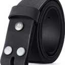 Wrangler Men's Leather Belt without Buckle, 38mm Casual Wait Belt Strap for Jeans, Gift for Men (42 (waist 39-40), Black)