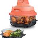 Ninja Crispi 4-in-1 Glass Air Fryer | 450F | Non-Toxic | 4QT & 6-Cup Glass Containers w/Lids | Microwave, Freezer, Dishwasher Safe | Max Crisp, Air Fry, Bake, Recrisp | Orange Pepper | FN101OR