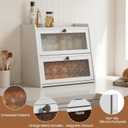 Bread Box for Kitchen Countertop Double Layer Large Capacity Bread Storage, Double Tier