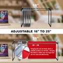 Upgraded Adjustable Hanging File Folder Frame,Legal/Letter Size,Length Adjusted 16 to 25 inches,Heavy Duty Steel File Drawer/Cabinet Organizer Insert, Hanging Folder Holder,12.598" W X 9.45" H