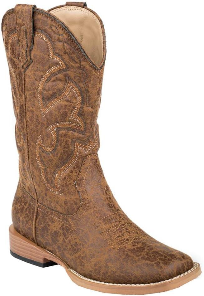 ROPER Kids Boys Scout Square Toe Casual Boots Mid Calf, Size US 4