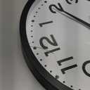 Wall Clock 14 Inch Large Silent Non-Ticking Modern Clock Battery Operated Classic Simple Minimalist Analog Decorative for Kitchen, Living Room,Office, Bedroom, Bathroom (Black)