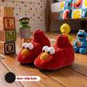 Sesame Street Slipper Puppet House Shoes - Elmo Slipper Kids Girls Boys Warm Plush Sandals - Red 3D Elmo (size 5-6 Toddler) (Red, S)